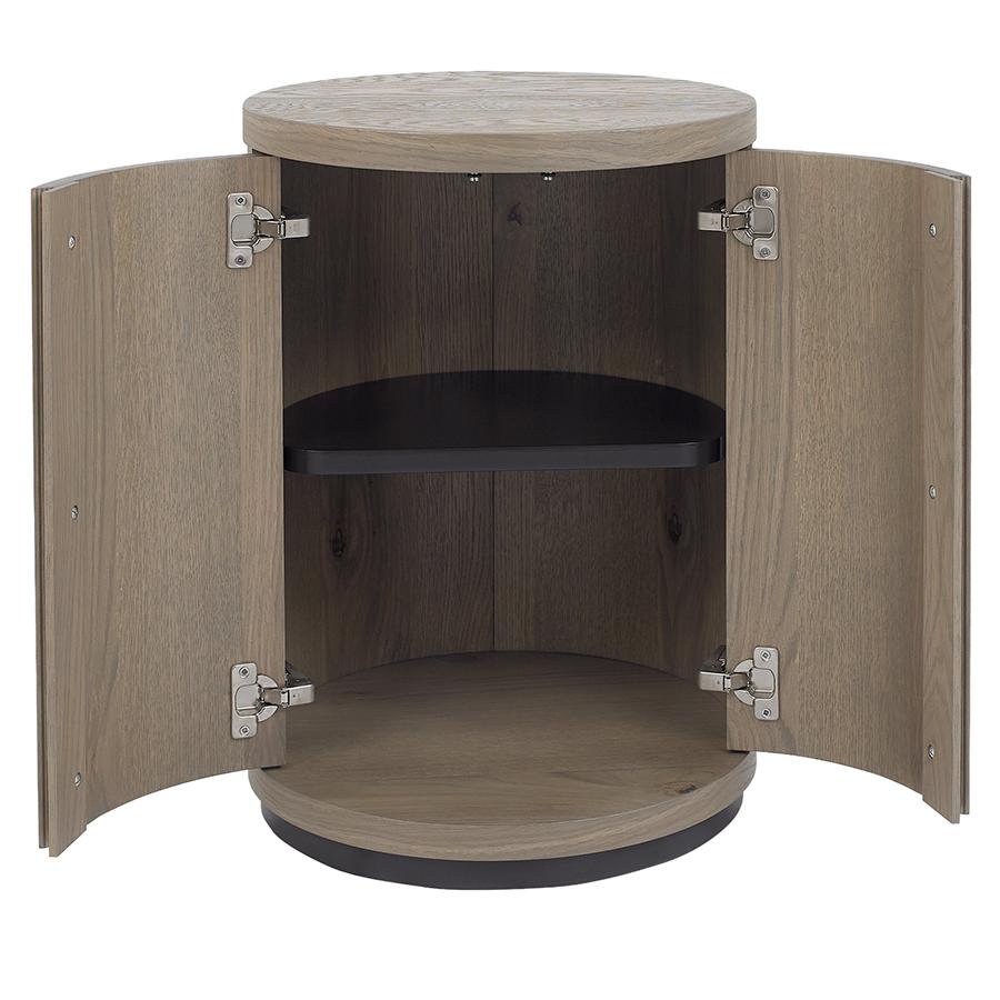 Montreux Grey Oak Round Lamp Table